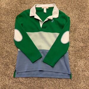 The Beaufort Bonnet Company Green Polo with White Collar